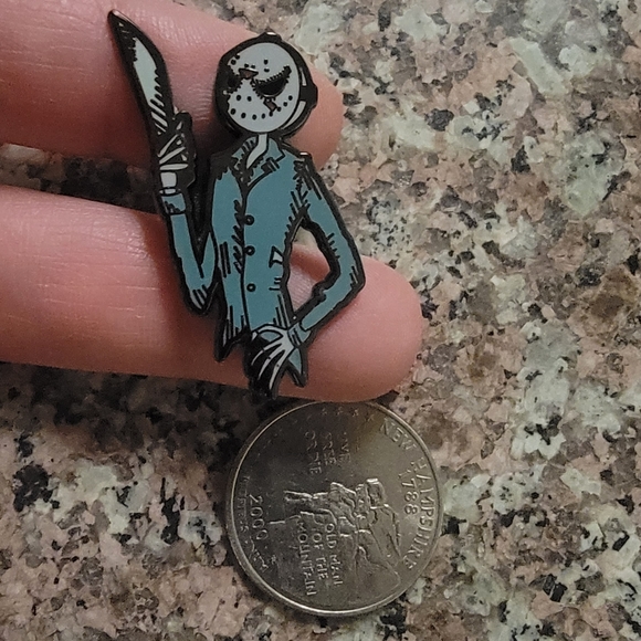 *2 for $13* Jack Skellington × Jason Voorhees Friday the 13th Mashup Enamel Pin - Picture 4 of 4